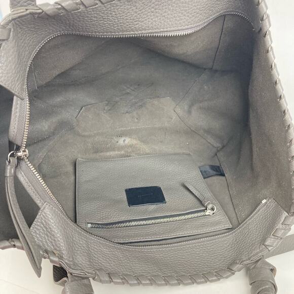 ALL SAINTS Kepi Storm Grey East West Tote Shoulder Bag  - $368. - Picture 9 of 12